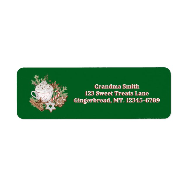 Christmas Sweet Treats Return Address Label  (Front)