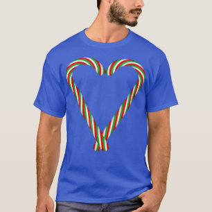 Christmas Sweets Candy Canes Heart T-Shirt