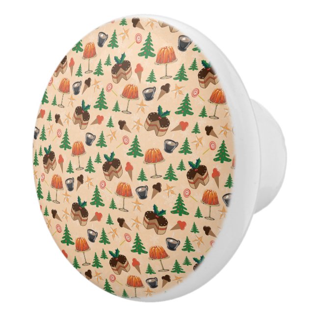 Christmas sweets ceramic knob (Right)