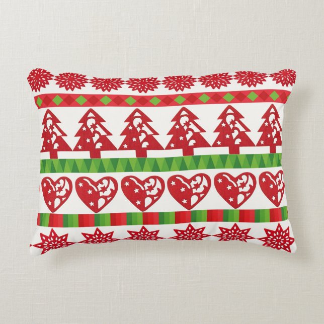 Christmas symbols accent pillow (Front)