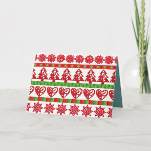 Christmas symbols card