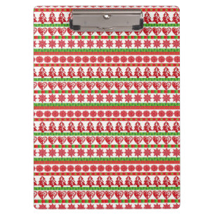 Christmas symbols clipboard