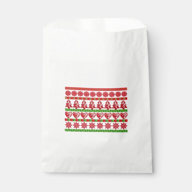 Christmas symbols favour bag (Front)