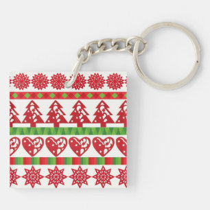 Christmas symbols keychain