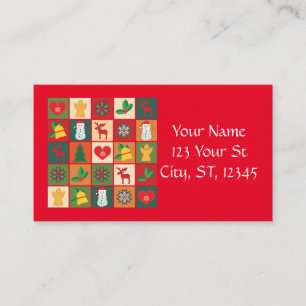 Christmas Symbols Medley Art Thunder_Cove Business Card