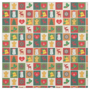 Christmas Symbols Medley Art Thunder_Cove Fabric