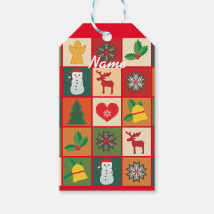 Christmas Symbols Medley Art Thunder_Cove Gift Tags