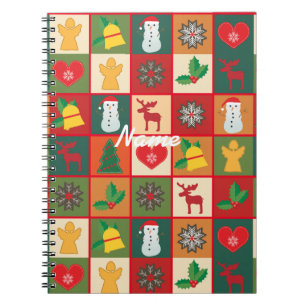 Christmas Symbols Medley Art Thunder_Cove  Notebook