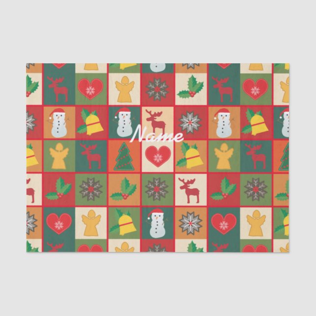 Christmas Symbols Medley Art Thunder_Cove Tissue Paper (Front)