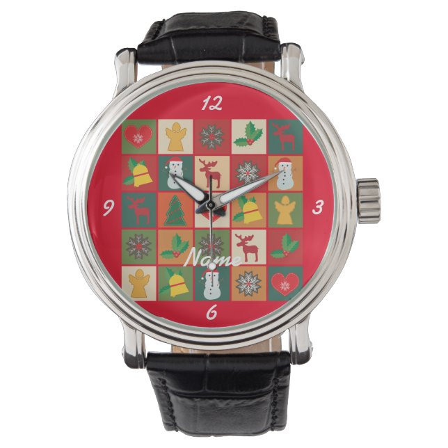 Christmas Symbols Medley Art Thunder_Cove  Watch (Front)