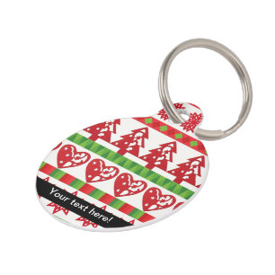 Christmas symbols pet tag