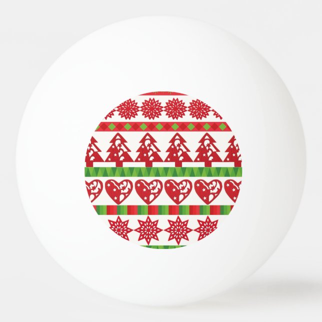 Christmas symbols ping pong ball (Front)