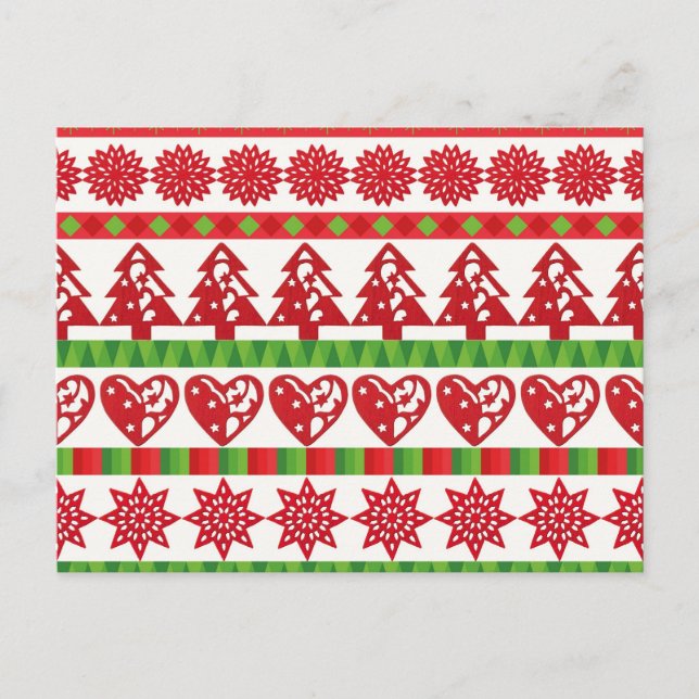 Christmas symbols postcard (Front)