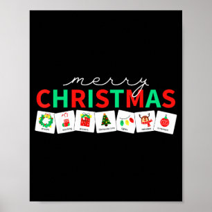 Christmas Symbols Special Education Teacher Speech Poster