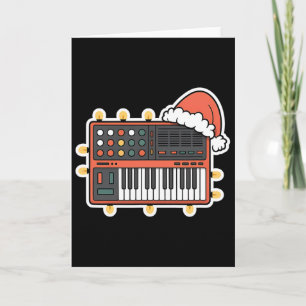 Christmas Synthesizer Festive Holiday Xmas  Card
