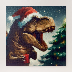 Christmas T-Rex (1) Jigsaw Puzzle