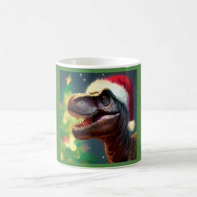 Christmas T-Rex 2 Coffee Mug (Center)