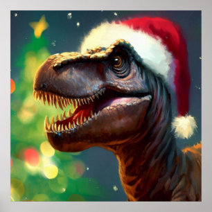 Christmas T-Rex 2 Poster