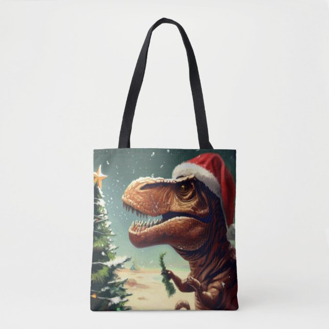 Christmas T-Rex 4 Tote Bag (Front)