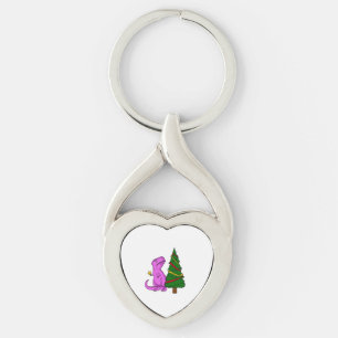 Christmas T-Rex dinosaur  3 Keychain