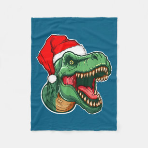 Christmas T-rex  Fleece Blanket