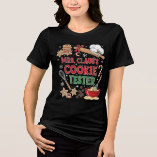 Christmas T-shirt For Bakers Cookie Lovers Tri-Blend Shirt