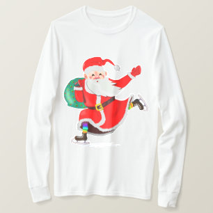 Christmas T-Shirt Santa with Gift