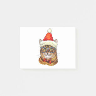 Christmas Tabby Cat Post-it Notes