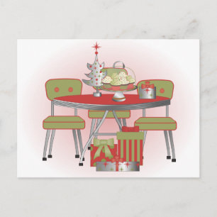 Christmas Table Holiday Postcard
