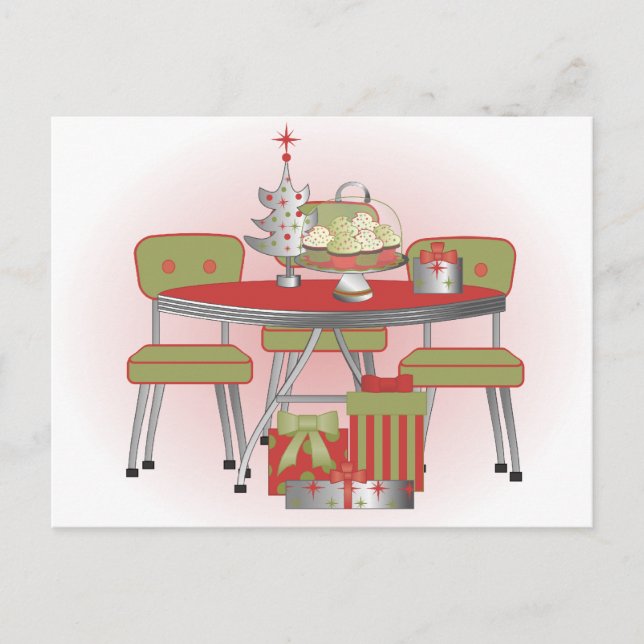 Christmas Table Holiday Postcard (Front)