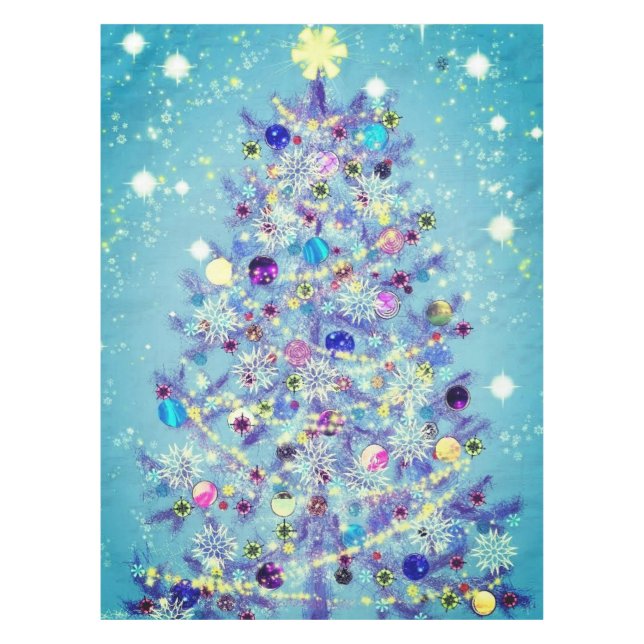 Christmas Tablecloth Beautiful Christmas Tree (Front)