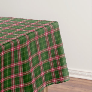 Christmas Tablecloth Classic Green Red White Plaid