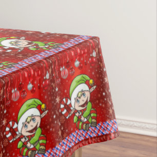 Christmas Tablecloth, Elf Tablecloth