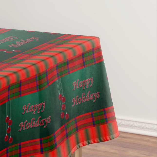 Christmas Tablecloth, Happy Holidays Tablecloth (In Situ)