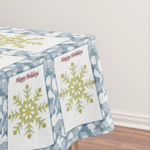 Christmas Tablecloth, Happy Holidays Tablecloth