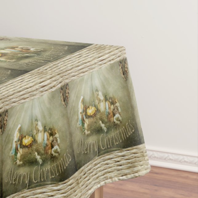Christmas Tablecloth, Jesus Christ Tablecloth (In Situ)