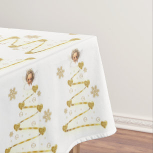 Christmas Tablecloth, Merry Christmas, Angel Tablecloth