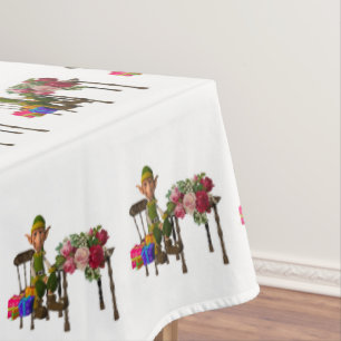 Christmas Tablecloth, Merry Christmas, Elf Tablecloth