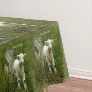 Christmas Tablecloth, Merry Christmas Jesus Christ Tablecloth