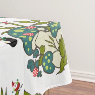 Christmas Tablecloth, Merry Christmas Santa Tablecloth