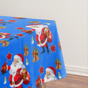 Christmas Tablecloth, Merry Christmas, Santa Tablecloth