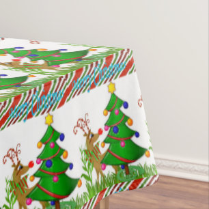 Christmas Tablecloth, Merry Christmas Tablecloth