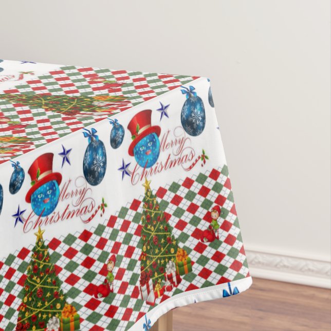 Christmas Tablecloth, Merry Christmas Tablecloth (In Situ)