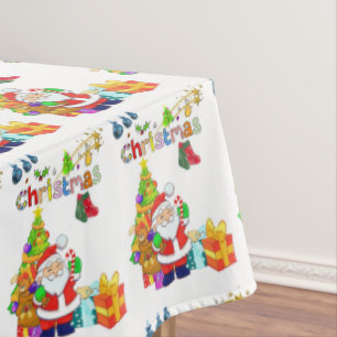 Christmas Tablecloth, Santa Tablecloth