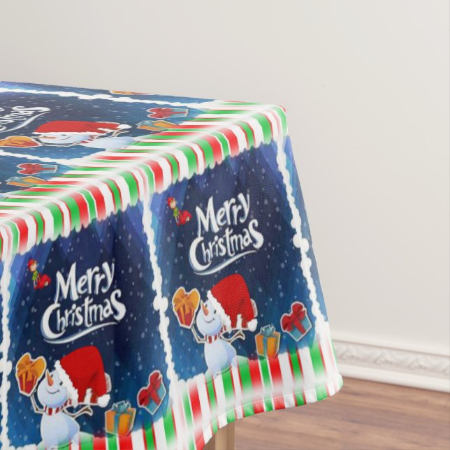 Christmas Tablecloth, Snowman Tablecloth (In Situ)