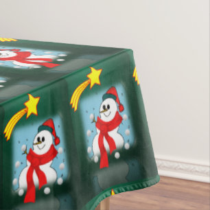 Christmas Tablecloth, Snowman Tablecloth