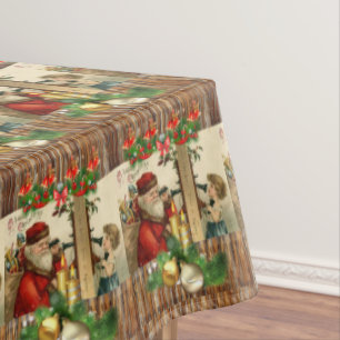 Christmas Tablecloth, Vintage Tablecloth