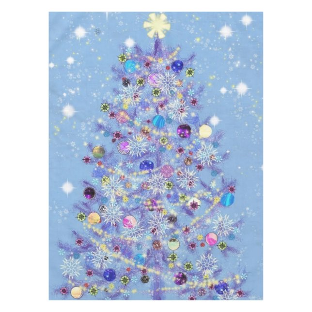 Christmas Tablecloth with Beautiful Christmas Tree (Front)