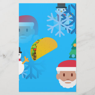 christmas taco emoji stationery