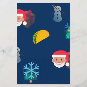 christmas taco emoji stationery